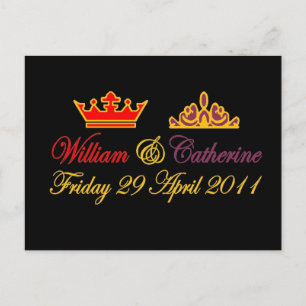 William und Catherine Royal Wedding Postkarte