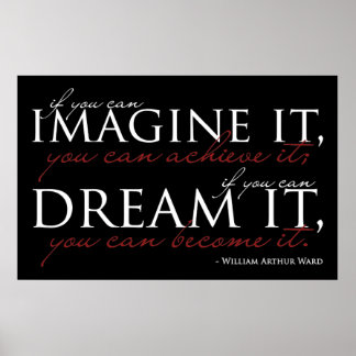 William Ward Imagine Quote Poster