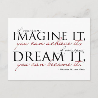 William Ward Imagine Quote Postkarte