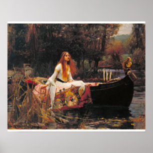 William Waterhouse - Die Dame von Shalott Poster