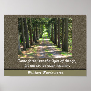 William Wordsworth Zitat - Kunstdruck Poster