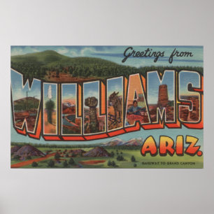 Williams, Arizona - Große Buchstabenszenen Poster