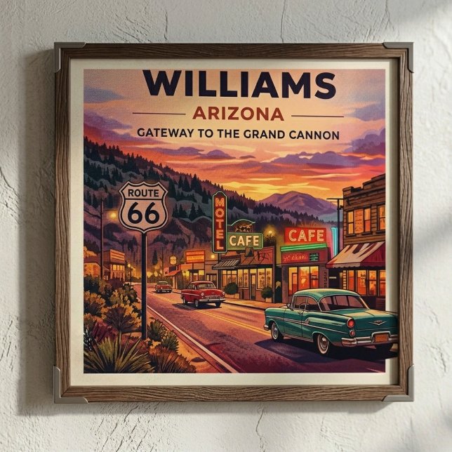 Williams Arizona Route 66 Vintage wird zu Poster (Von Creator hochgeladen)