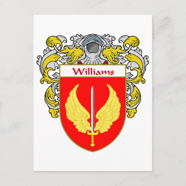 Williams Coat of Arms (mantled) Postkarte (Vorderseite)