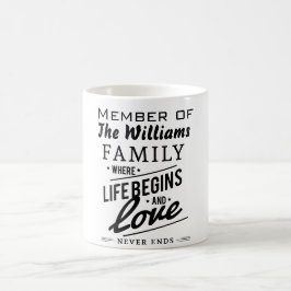 Williams-Familien-MitgliedsLiebe-Vintage Kaffeetasse