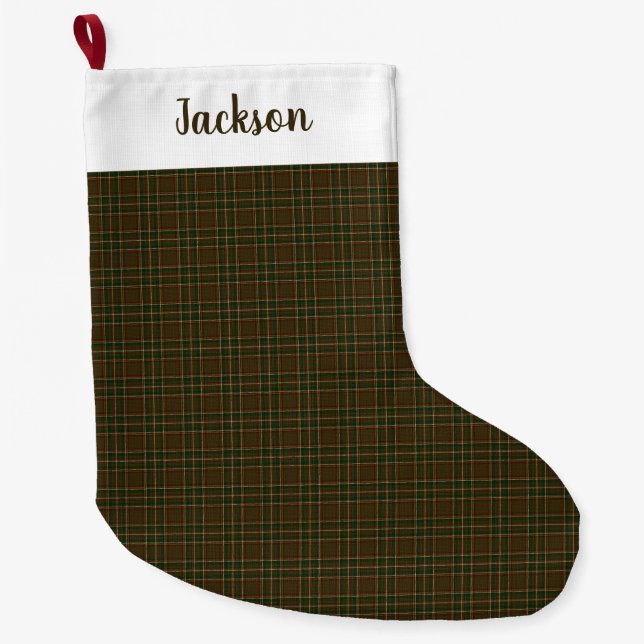 Williams Family Kariert Tartan Pattern Großer Weihnachtsstrumpf (Vorderseite)