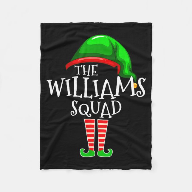 Williams Family Name Squad Matching Group Elf Chri Fleecedecke (Vorderseite)