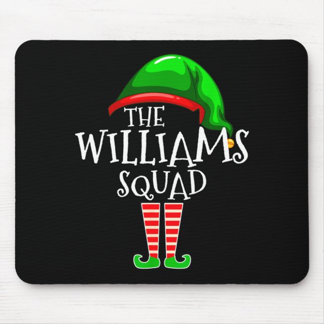 Williams Family Name Squad Matching Group Elf Chri Mousepad (Vorne)