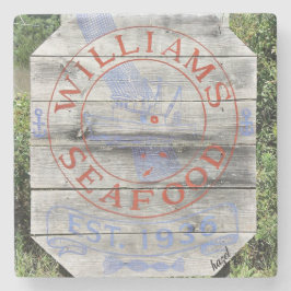 Williams Seafood, Savannah Georgia Untersetzer. Steinuntersetzer