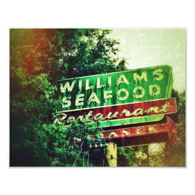 Williams Seafood Sign Fotodruck (Vorne)