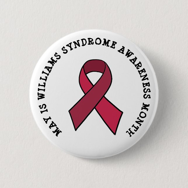 Williams Syndrome Awareness Month Ribbon Button (Vorderseite)