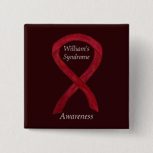 William's Syndrome Custom Awareness Ribbon Buttone Button