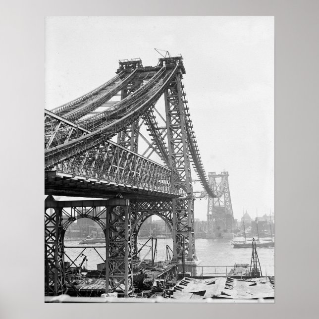 Williamsburg Bridge, 1902. Vintage Photo Poster (Vorne)