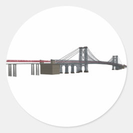 Williamsburg Bridge: 3D-Modell: Runder Aufkleber
