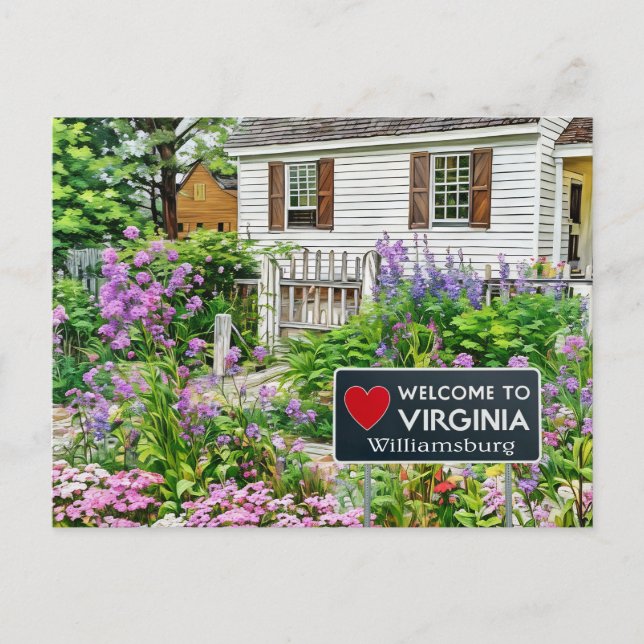 Williamsburg Garden - Williamsburg Virginia Postkarte (Vorderseite)