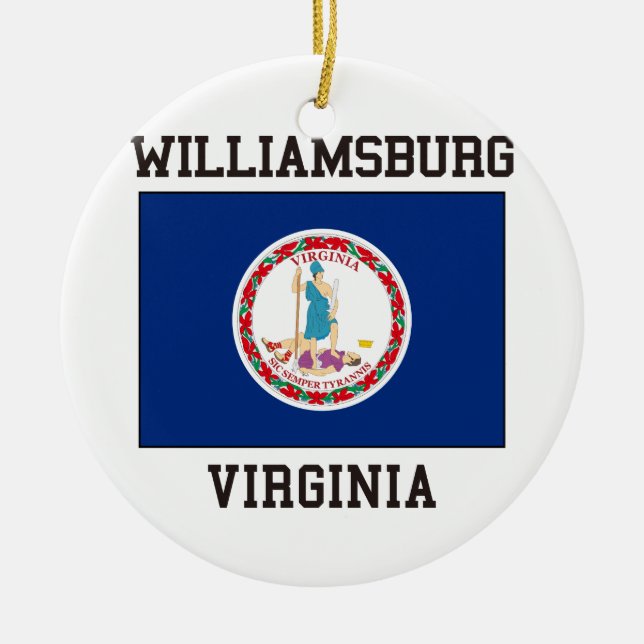 Williamsburg Virginia Keramik Ornament (Vorne)