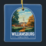 Williamsburg Virginia Reisen Kunst Vintag Keramikornament<br><div class="desc">Williamsburg Retrovektor Vektor-Reise-Design. Williamsburg,  eine Stadt im US-Staat Virginia,  war von 1699 bis 1780 Hauptstadt der Virginia-Kolonie und spielte eine bedeutende Rolle in der Amerikanischen Revolution.</div>