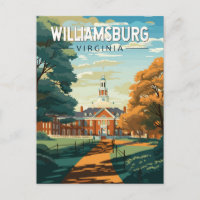 Williamsburg Virginia Reisen Kunst Vintag
