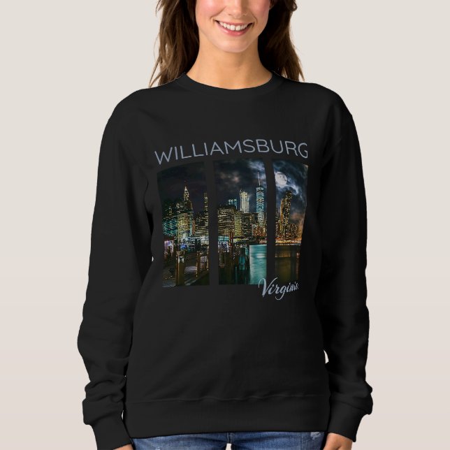 Williamsburg Virginia Skyline Local Yorktown York  Sweatshirt (Vorderseite)