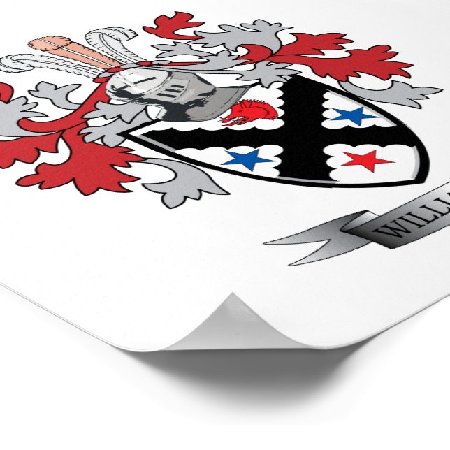 Williamson Familienwappen Coat of Arms Poster (Ecke)