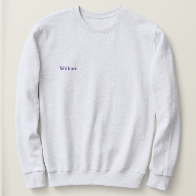 Willian Name bestickt, Besticktes Sweatshirt (Design vorne)