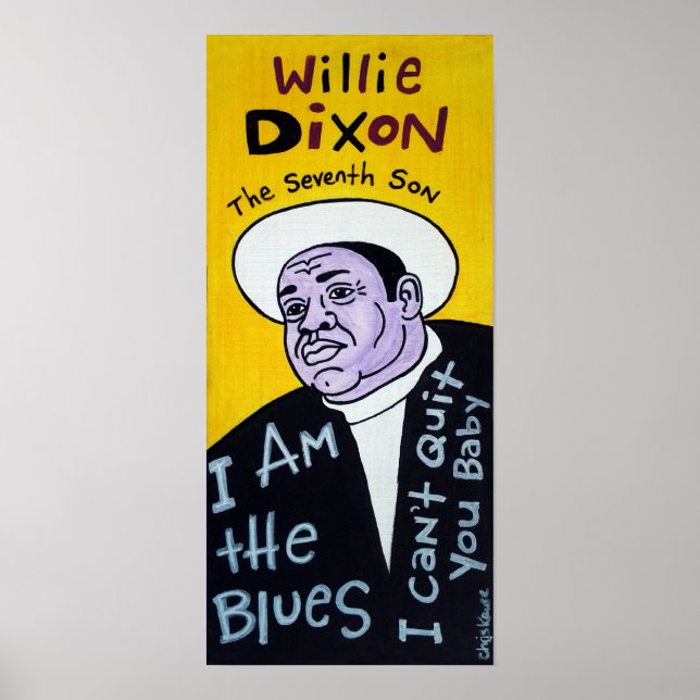 Willie Dixon Blues Folk Art Poster (Vorne)