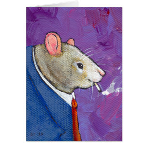 Willie le rat - peinture de tabagisme d'homme