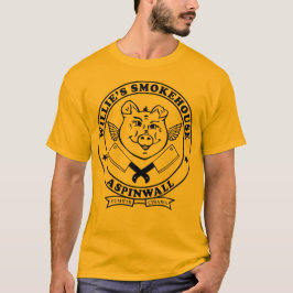 WILLIES CLEVER LOGO ASPINWALL BLACK T-Shirt