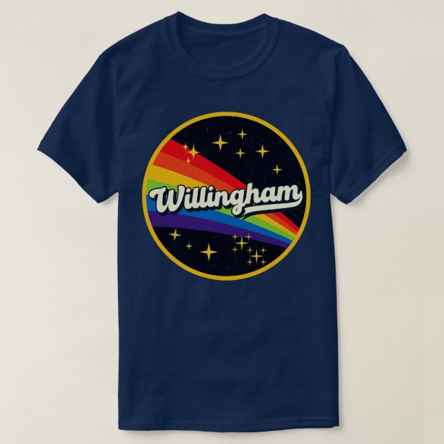 Willingham Rainbow in Space Vintag Style T-Shirt (Design vorne)