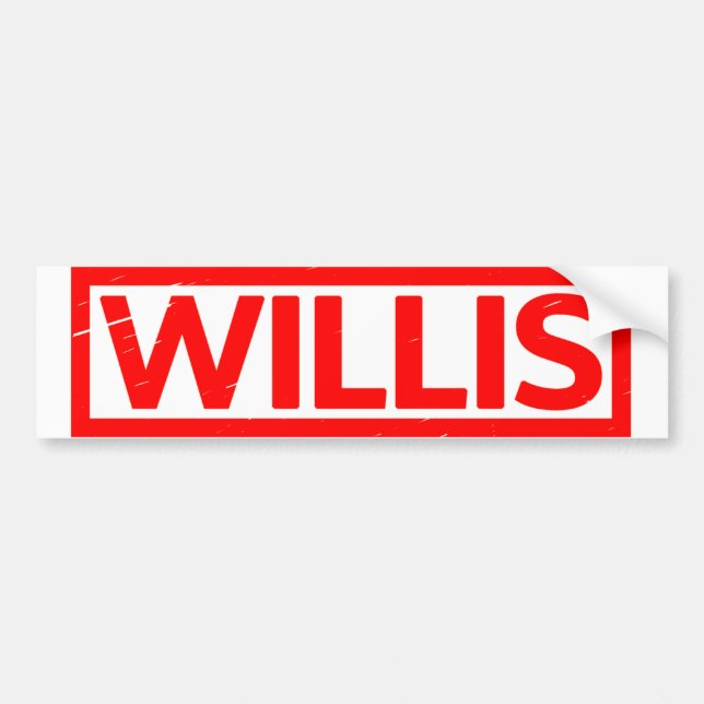 Willis Briefmarke Autoaufkleber (Vorne)