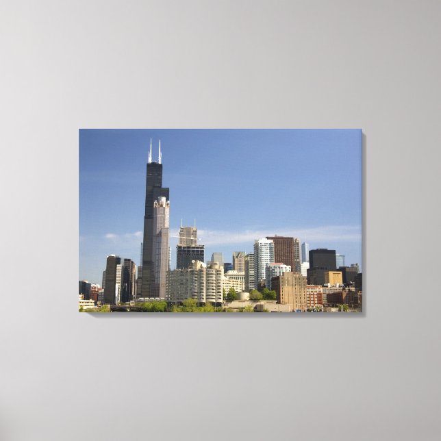 Willis Tower, früher als der "Sears Tower" bekannt Leinwanddruck (Vorderseite)