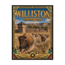 Williston North Dakota Vintage Art Deco Golden Age