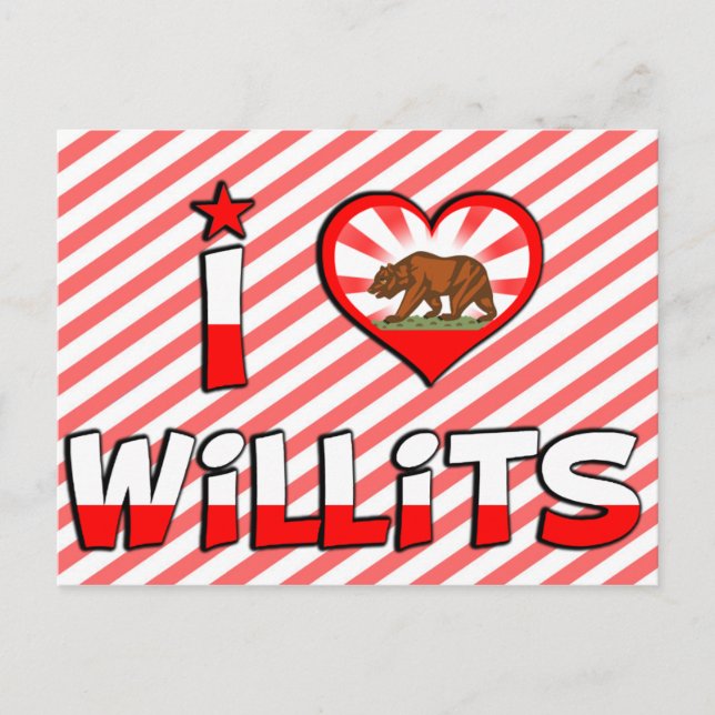 Willits, CA Postkarte (Vorderseite)