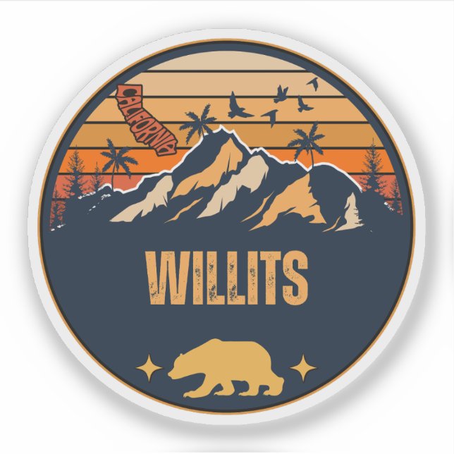 Willits, Kalifornien Aufkleber (Vorderseite)
