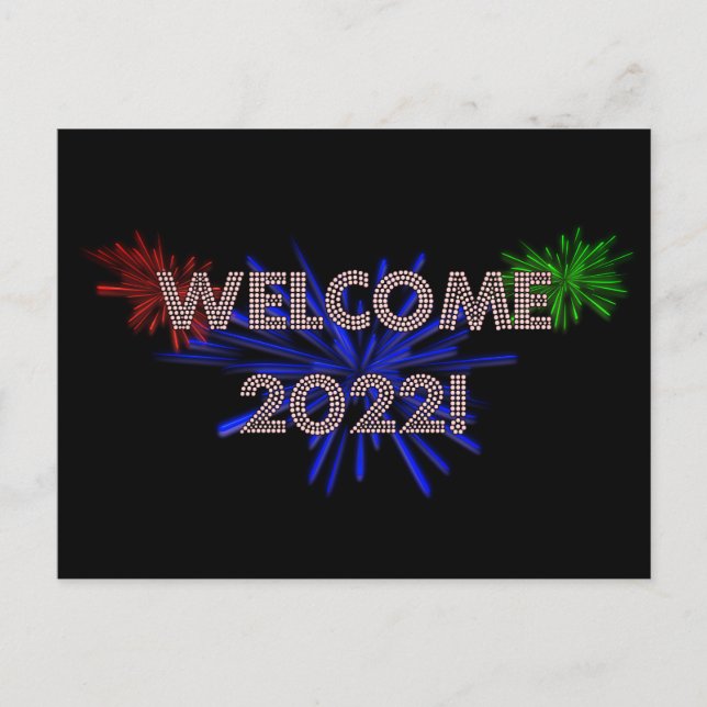 Willkommen 2022! Postkarte! Postkarte (Vorderseite)