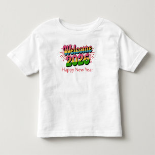 Willkommen 2026 Frohes Neues Jahr Kleinkind T-shirt