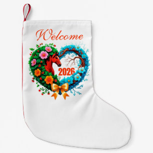 Willkommen 2026 kleiner weihnachtsstrumpf