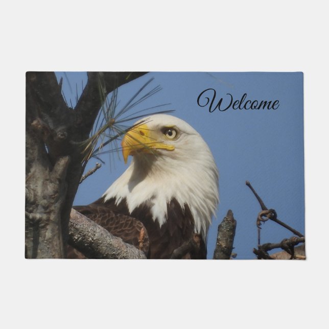 Willkommen Adler im Nest Fußmatte (Vorderseite)