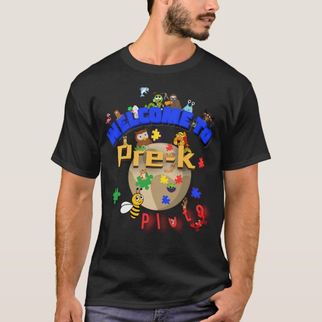 Willkommen Adventures Pre-K Pluto Inspiriertes Shi T-Shirt (Vorderseite)