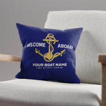Willkommen an Bord der Nautical Navy Blue Gold Boo