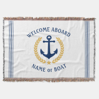 Willkommen an Bord des Bootes Name Anchor Gold Lau Decke