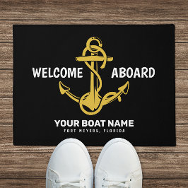 Willkommen an Bord des nautical Black Gold Boots N Fußmatte
