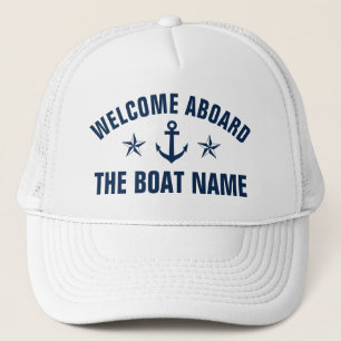 Willkommen an Bord Name nautischer Anker Marine St Truckerkappe