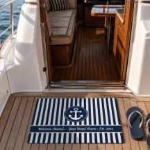 Willkommen an Bord Nautilus-Anker-Seil Blaue Strei