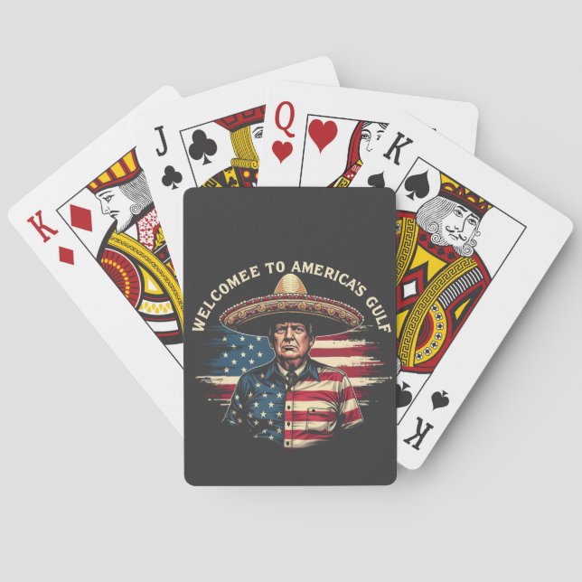 Willkommen an der amerikanischen Ostküste am Golf  Spielkarten (Rückseite)