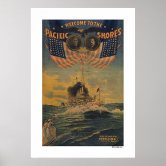 Willkommen an der Pazifikküste. LeitinitiativeConn Poster