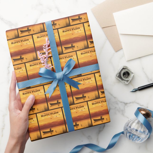 Willkommen an meinem glücklichen Ort Geschenkpapier (Schenken)