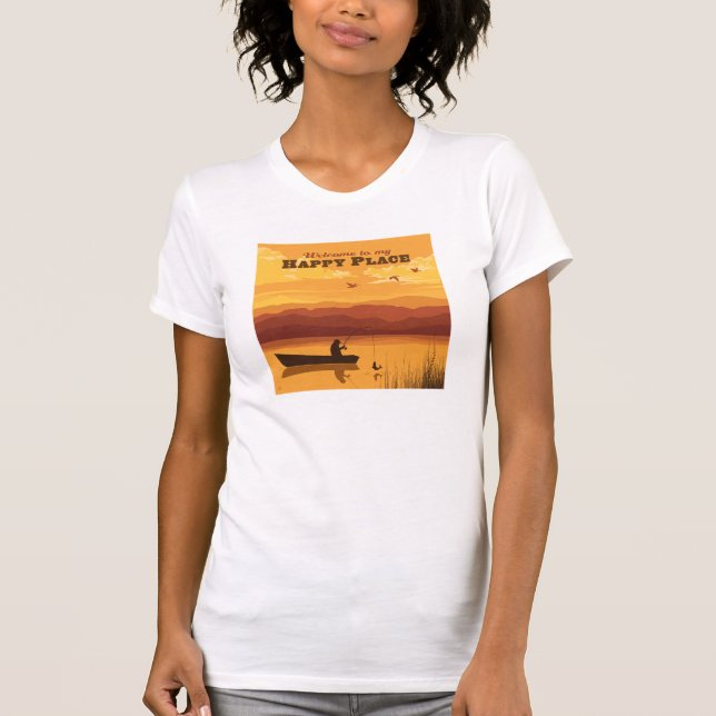 Willkommen an meinem glücklichen Ort T-Shirt (Vorderseite)