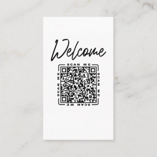 Willkommen   Anpassbare QR-Code- und Logovorlage  Visitenkarte