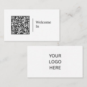 Willkommen   Anpassbarer QR-Code und Logo Visitenkarte